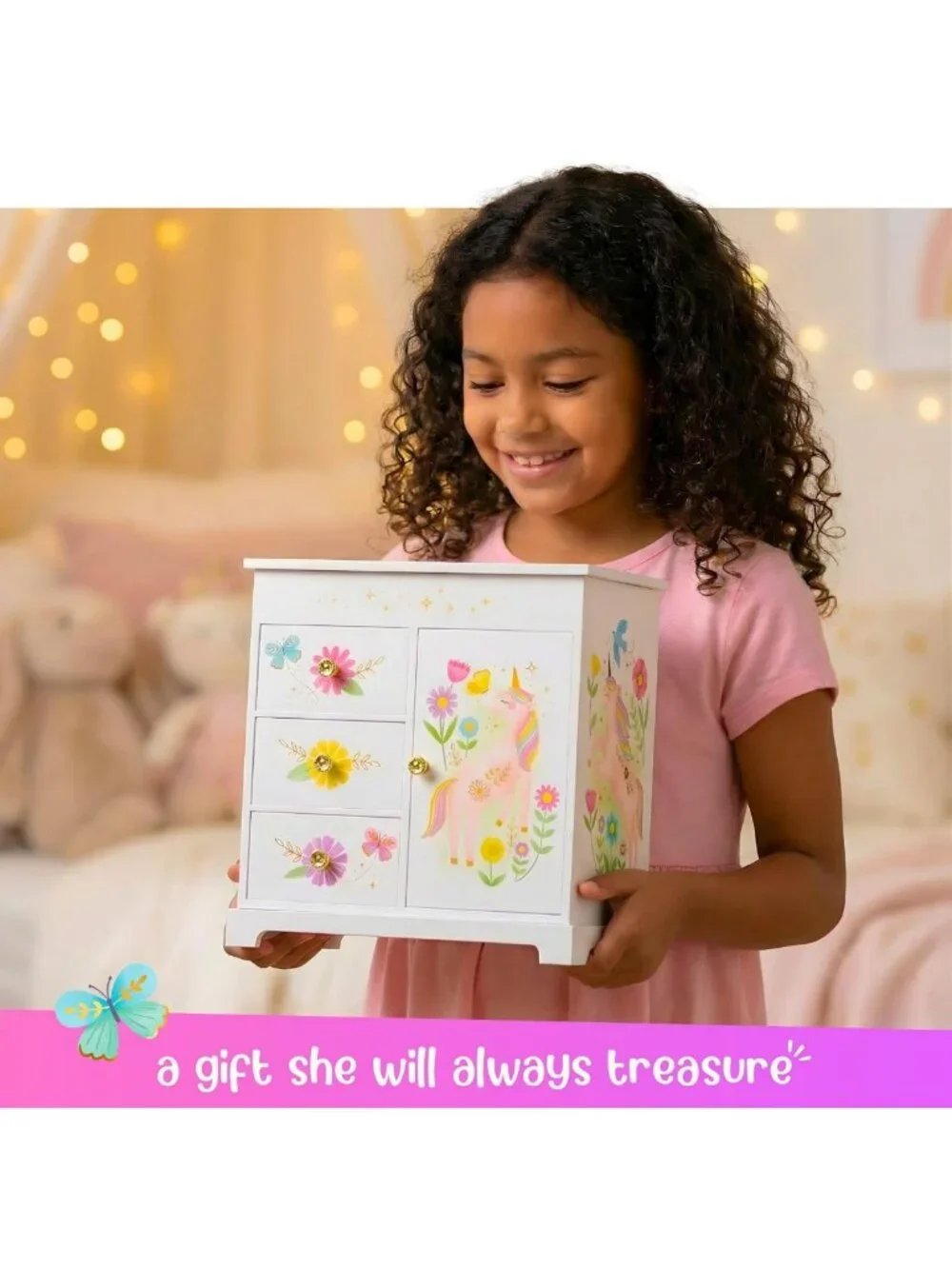 Unicorn Musical Jewelry Box for Girls - Enchanting Gift, Storage & Play